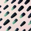 Elegant Blue Gradient Matte Ballet False Nails - 24 Pieces