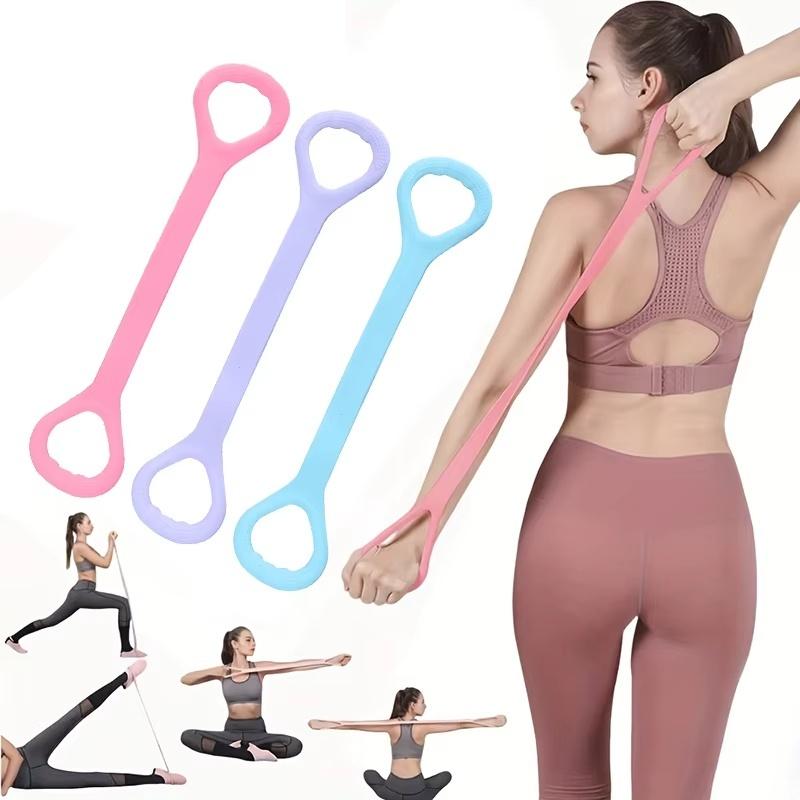 8-Shaped Stretcher For Home Fitness, Back Shaping,elastic Band With Open Shoulder and Back Stretching Band for Shoulder Exercise