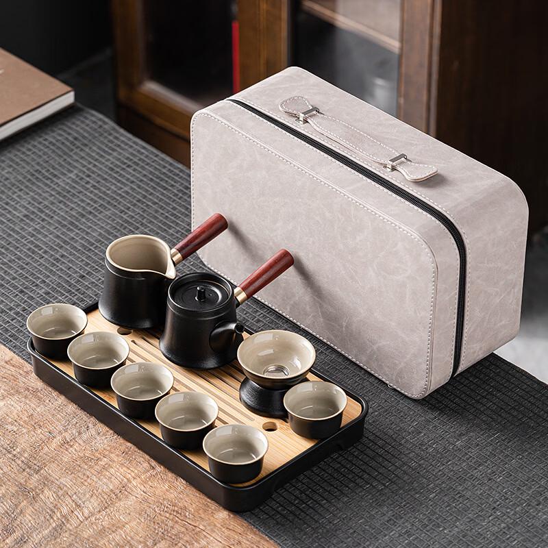 Zhuijia Yunshan Ceramic Tea Set with Tray