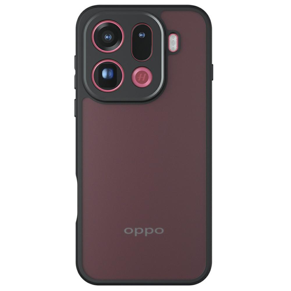 For Oppo Find X9 Pro 5G Case Skin-Touch TPU + PC Matte Phone Back Cover, Transparent Black