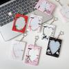 Herz-Schleife Fotokartenhalter Mit Stern-Schlüsselanhänger Niedlicher Spitzenrahmen Ausweis Hülle Kpop Fotokarten Hülle Tasche Anhänger Geschenk Für Fans Mädchen