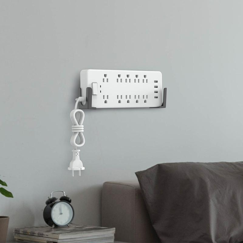 ABS Wall Mounted Power Strips Stand For Tablets Smartphones, Ideal For Smooth Surfaces Like Marble Wood, Glass, Tiles