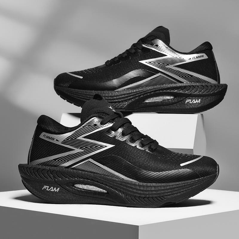 New outdoor sports running shoes breathable marathon training couple sports shoes daily lightweight 35 чёрный