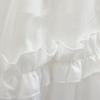 Women's Spring and Autumn White High-Waisted A-Line Umbrella Skirt Long Skirt Autumn Tiered Cake Skirt