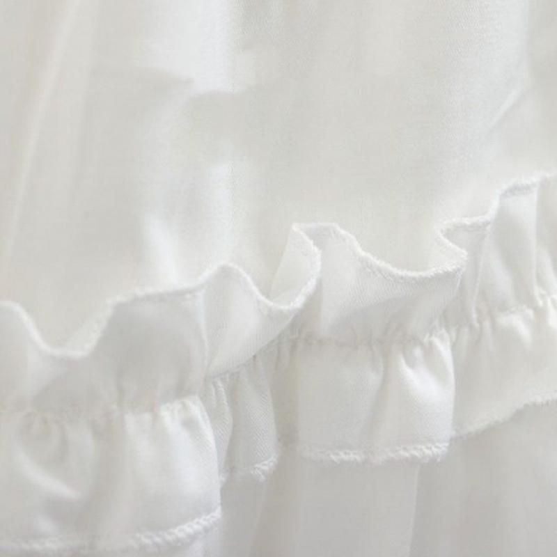 Women's Spring and Autumn White High-Waisted A-Line Umbrella Skirt Long Skirt Autumn Tiered Cake Skirt