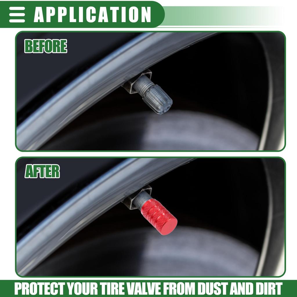 ACROPIX 5Pcs Universal Tire Valve Stem Caps Valve Stem Covers for Car SUV Motorcycle