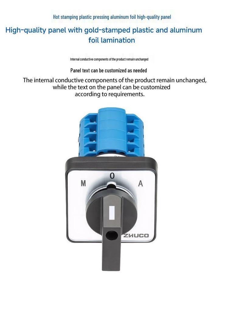 Zhuochao SZW26-20/D404.4 MOA Panel 3-Speed 4-Position Universal Changeover Switch
