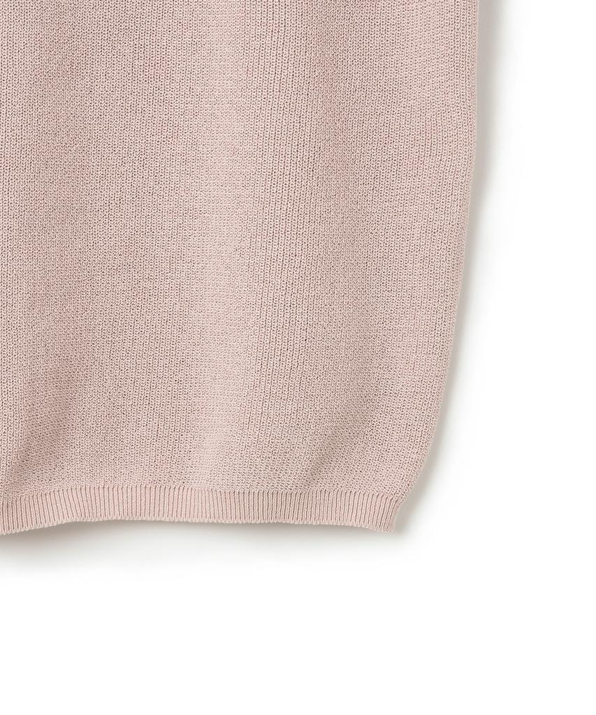 KNITTED Coolever Pk Short Sleeve Knit Tee Pink