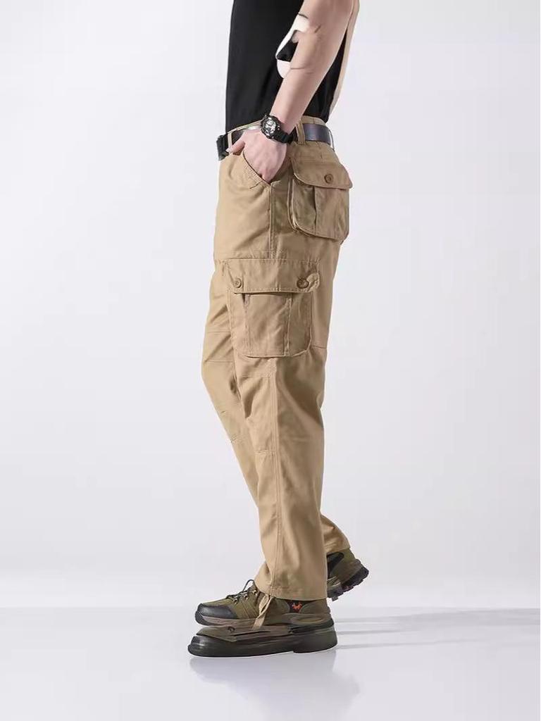 2026 Men's Plus Size Straight Leg Multi-Pocket Casual Outdoor Sweatpants