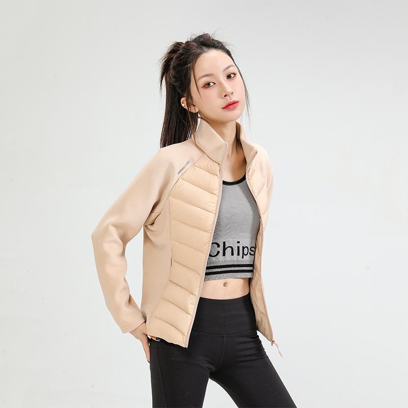 Sports light down jacket women's new popular skiing running mountaineering yoga fitness with slim-fit warm jacket