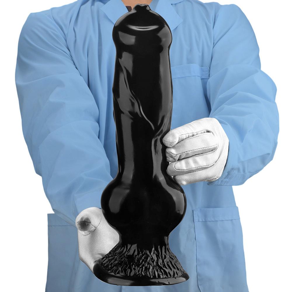 Realistic Black Silicone Dildo Anal Plug - Female Masturbation Toy with Lifelike Texture & Body-safe Material