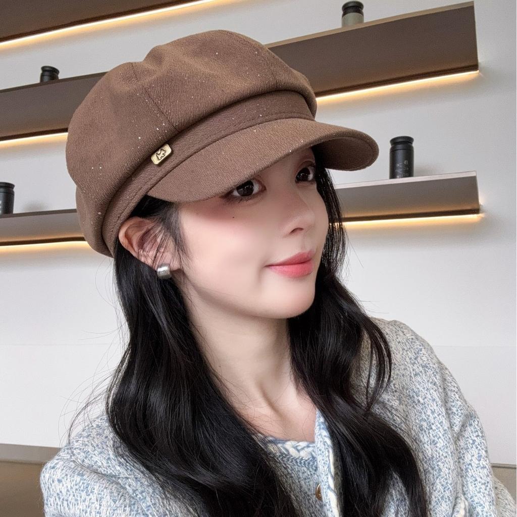 Black Octagonal Hats Make Kids Look Good On Instagram In Spring and Autumn. Small Berets Are Versatile and Go Well with Newsboy Hats