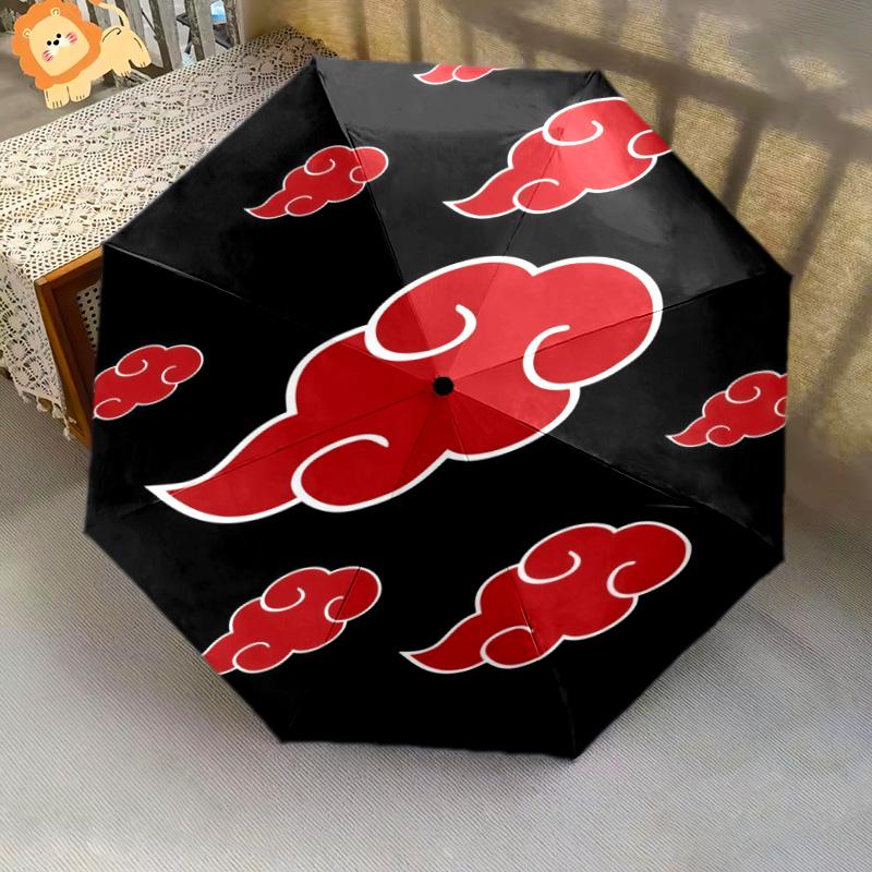 1 Stück Automatischer Faltregenschirm - Naruto-Muster Tragbares faltbares Design Mit 8 Rippen Weihnachts-Geburtstagsgeschenke