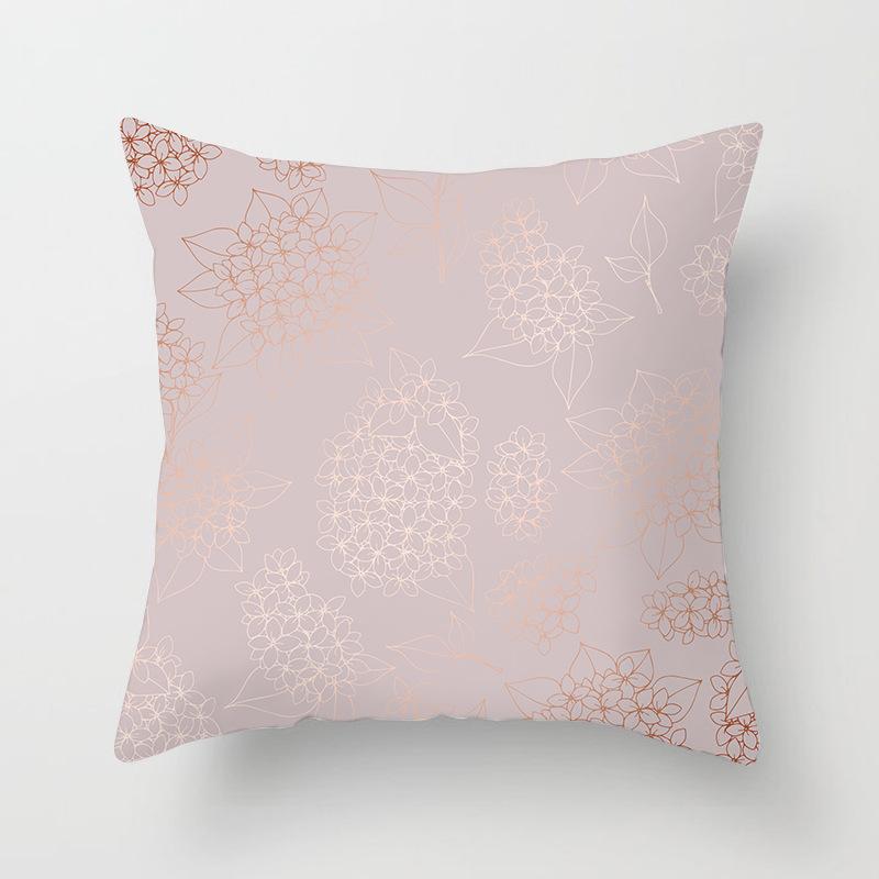 New Rose Gold Pink Peach Skin Pillow Cover Home Sofa Pillow Cushion Cover
