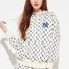 New MLB Old Flower Sweatshirts Unisex Cream 3AHDM0221-50CRS