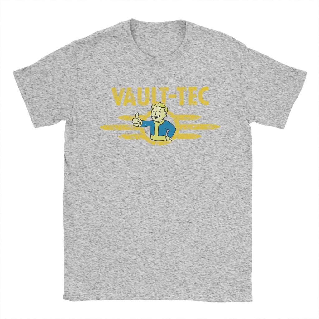 Fallout Vault-Tec Vault Boy Pollice in su Maglietta Vintage Usurata Merchandising Gioco Nero Unisex Magliette da Donna e Uomo