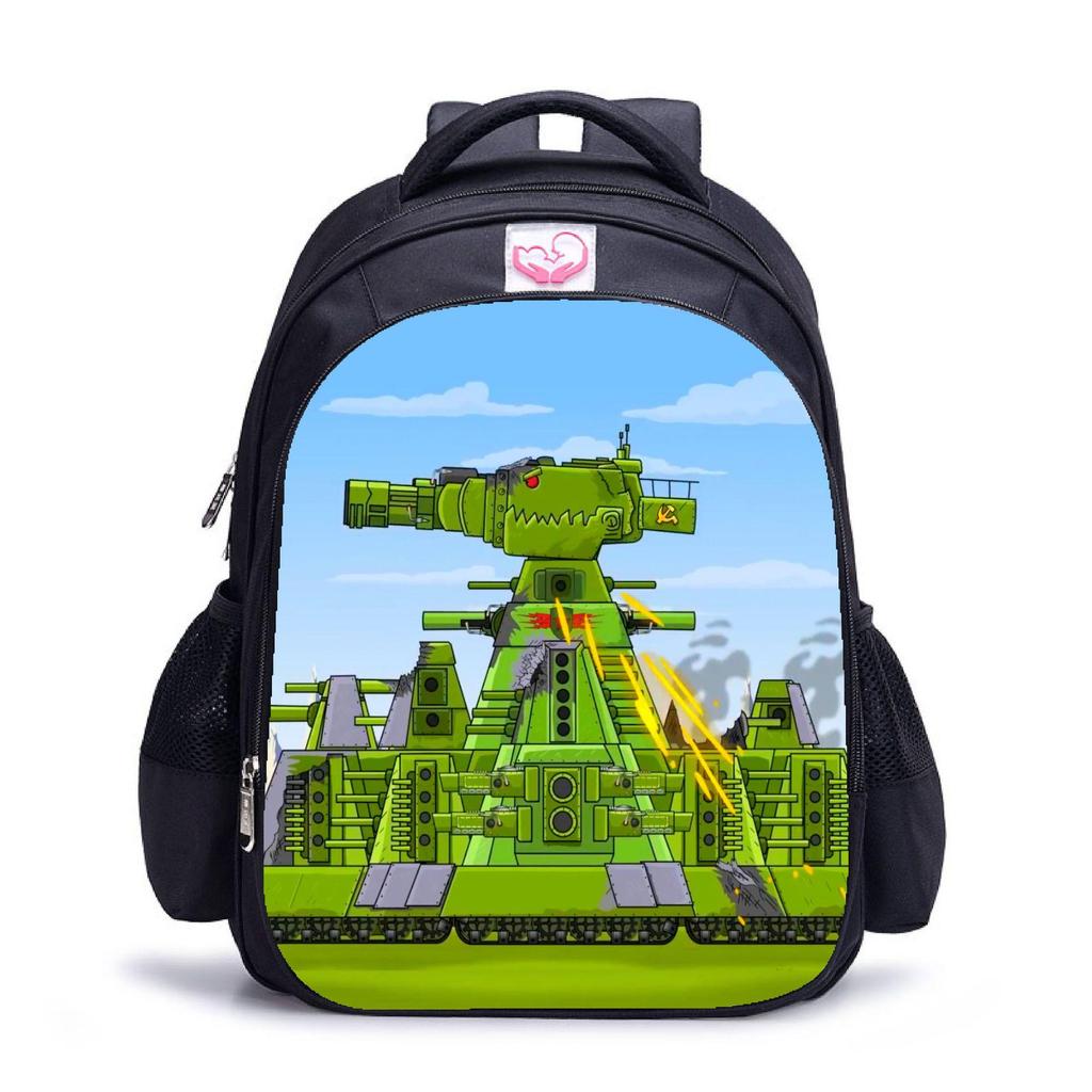 World of Tanks Schoolbag: Kids' Large Capacity Casual Backpack in Three Sizes