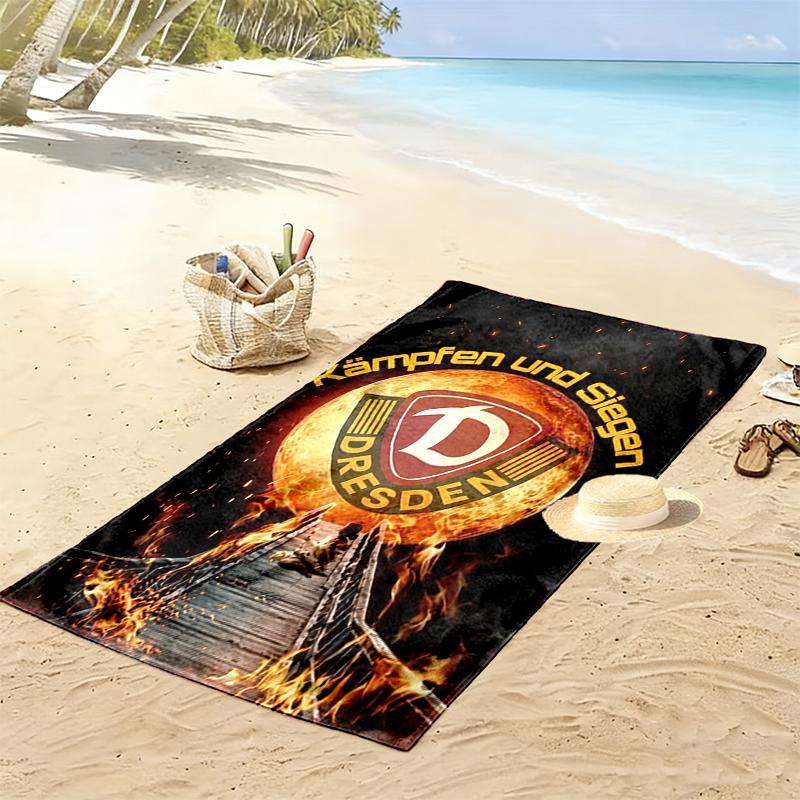 Sg Dynamo Dresden Print Beach Towel, Large Soft Quick Dry Towel for Beach Camping Swimming