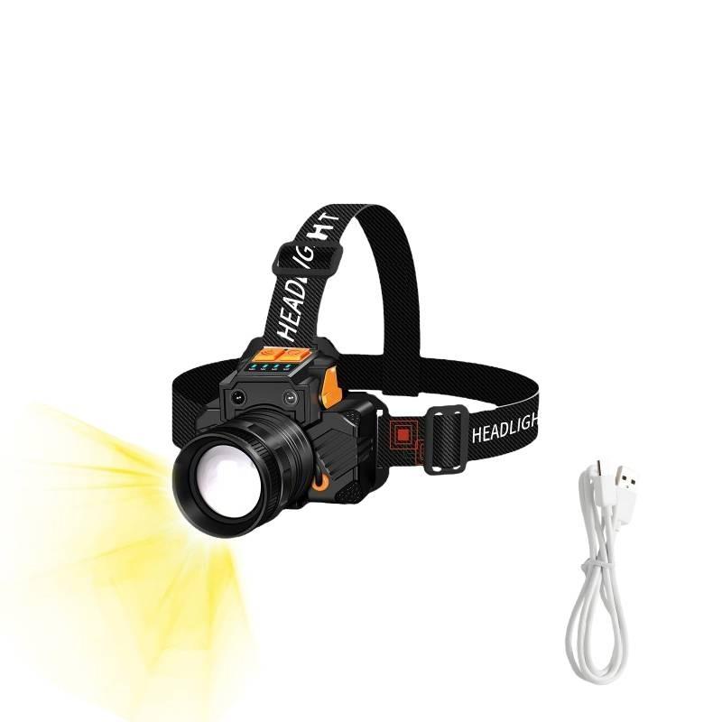 Gesture Sensing Led Headlamp Zoomable Beam Powerful Light Night Fishing Lights