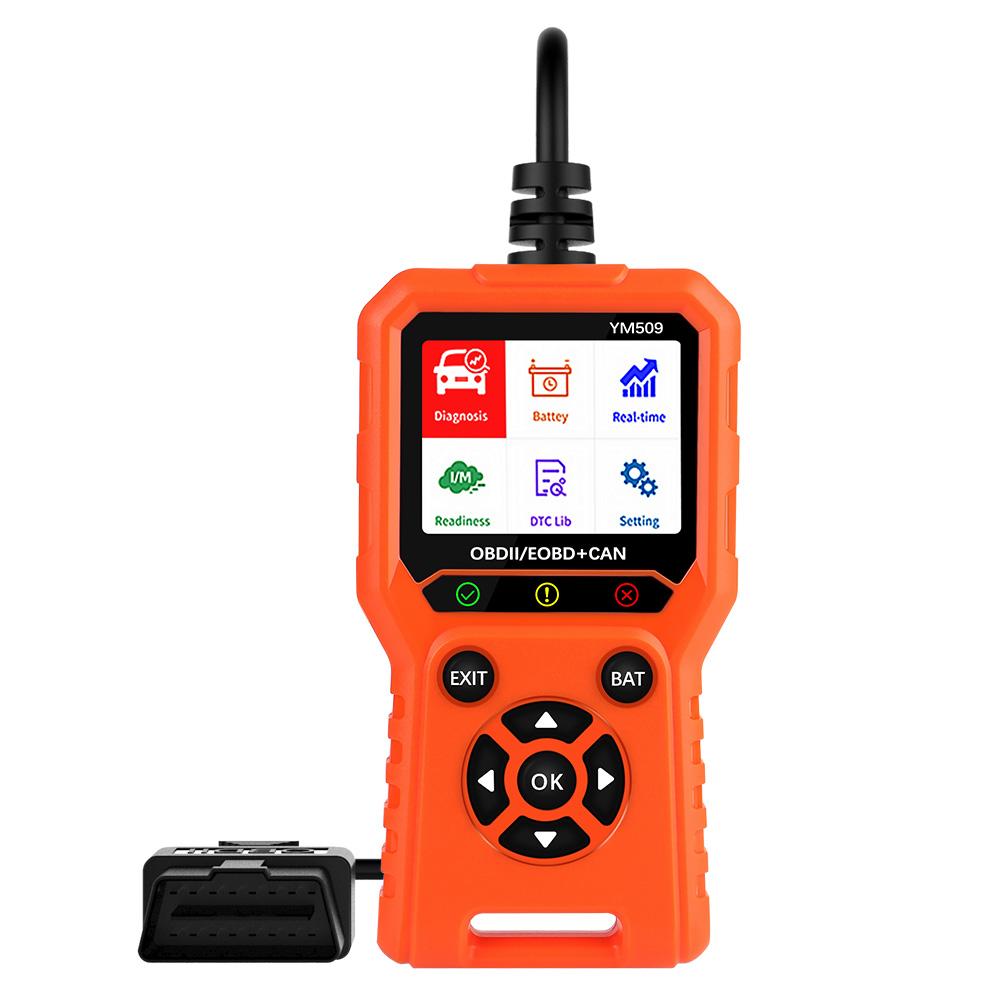 Check Engine System Car Diagnostic Tool Fault Code Scanner Battery Tester Multi-language OBD2 Code Reader YM519 Code Reader