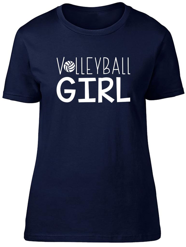Volleyball Girl Fitted Unisexs Ladies T Shirt