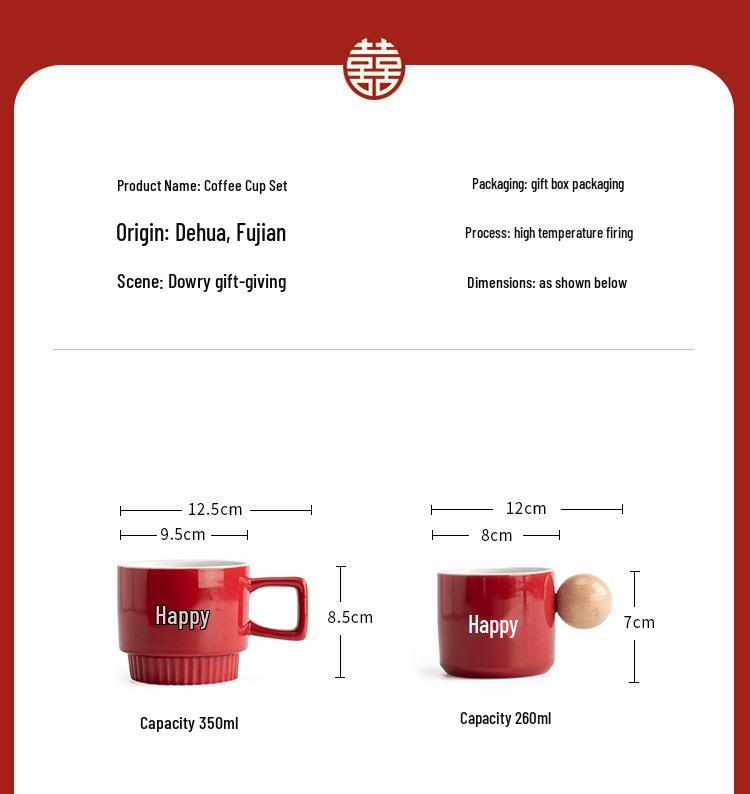 Newlywed Honeymoon Gift: Practical Wedding Coffee Cup Set & Ornament for Bride, Best Friend, or Engagement