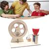 Hand Cranked Generator Power Set Wooden DIY Manual Science Experiment Educational Generator Projects for Boys Girls