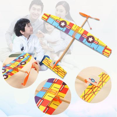 1/2/4 Stück Gummibandbetriebenes Flugzeugmodell Kinder Pädagogisches Werfen Segelflugzeug Kleinkinder Jungen Mädchen Outdoor Holz Fliegendes Flugzeug Spielzeug