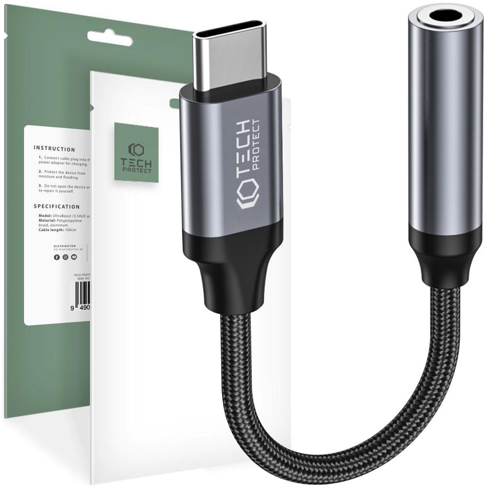 Tech-Protect UltraBoost USB-C / 3,5-mm-Mini-Klinkenadapter - schwarz - Bild 5