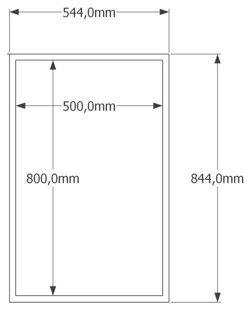 Specchio Astrale Per Toeletta Astrale 50X80Cm Bianco