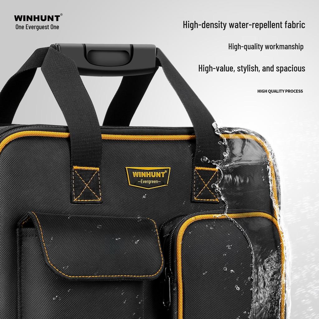 Large Portable Electrician Tool Bag - Thick, Multifunctional Canvas Storage