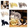 31cm Realistic Plush Cat Doll Soft Stuffed Kitten Toy In Pure Grey White Yellow And More For Kids' Pet Collection