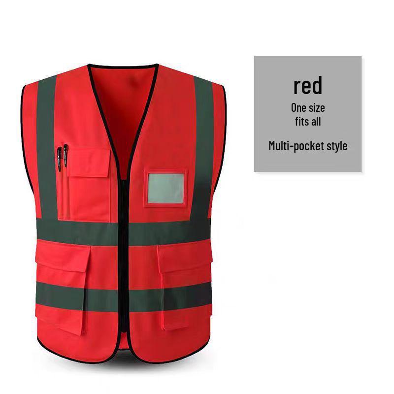 Reflective Logo Safety Vest - Breathable Summer Construction & Volunteer Gear