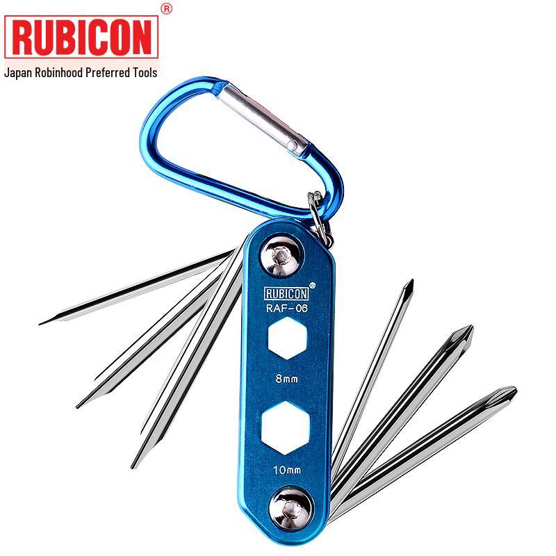 RUBICON RAF-06 10-in-1 Folding Screwdriver & Wrench Set