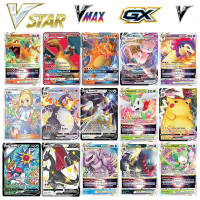 100Pcs Pokemon Cards Shining VSTAR GX EX VMAX MEGA TAG TEAM Energy Trainer Charizard Pikachu Collection Battle Card I21