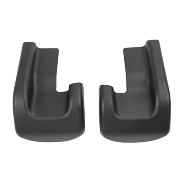 Black ABS Car Rear Seat Rail Dust Cover (1 Pair) None