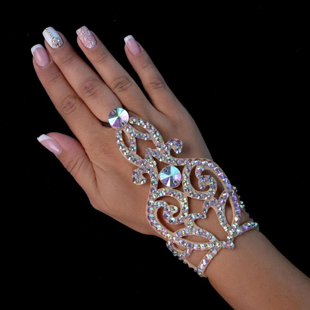 Shiny Rhinestone-Studded Bracelet Colorful Rhinestone Foot Chain High Quality Leg Chain  Barefoot