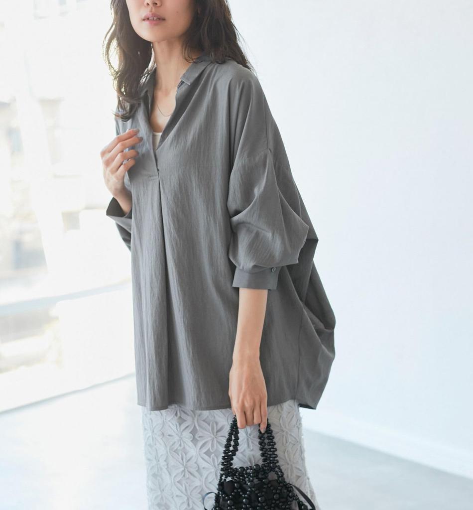 ROPE PICNIC Skipper Charcoal Women's Shirt, (06)