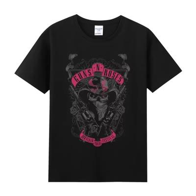 Hot Sale Men's T Shirt 100%Cotton Vintage Hard Band Men and Women Te Hip Hop Clothing Music Hip Hop Guns N Roses Y2k Tops