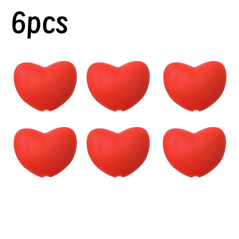 

6pcs Knitting Needle Point Protectors Point Needle Stoppers Heart Shaped Stitches Stoppers Needle Caps Knitting Accessories