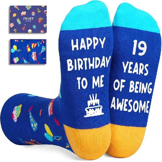 Zmart Birthday Gift Ideas Socks - Gifts for 13-19 Year Old Teen Girls Boys