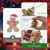 Gingerbread Man Christmas Ornaments 24-Day Countdown Calendar Soft Rubber Hanging Decor for Tree Home Cute Xmas Decoration