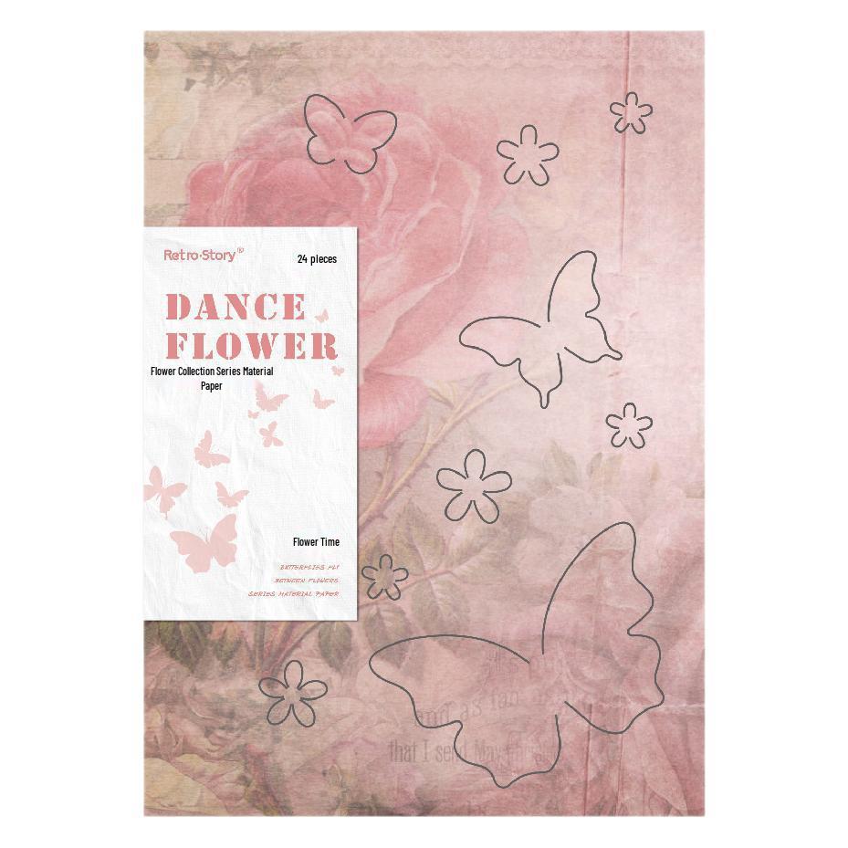 Flower Dance Series Creative Stickers: Handmade DIY Material for Student Journals