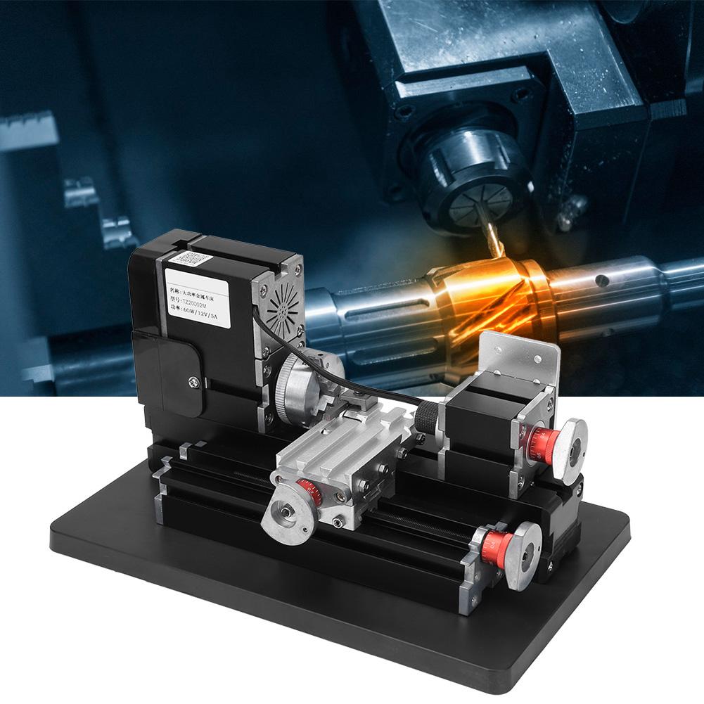 Metal Lathe Mini High Power 60W for Wood Plastic Processing 12000rpm
