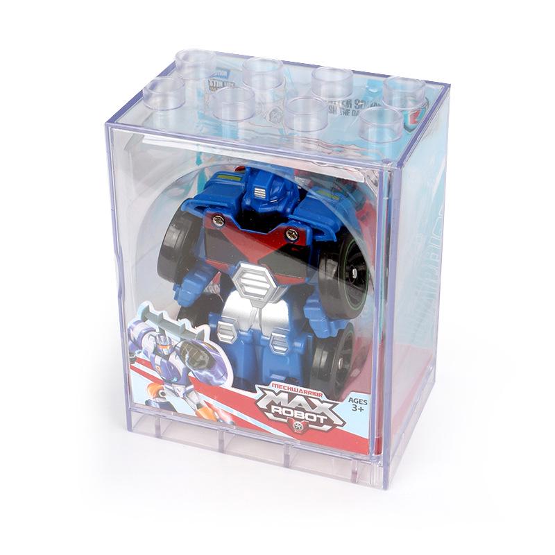 Mini Manual Transformer Robot Car Toy for Kids - Pocket-Sized Autobot Model Building Block