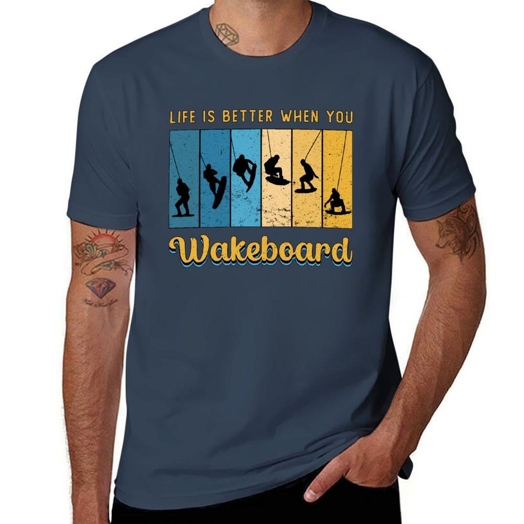 Life Is Better When You Wakeboard Wakeboarding Tshirt Simple Casual Short Sleeve Tee Tshirt