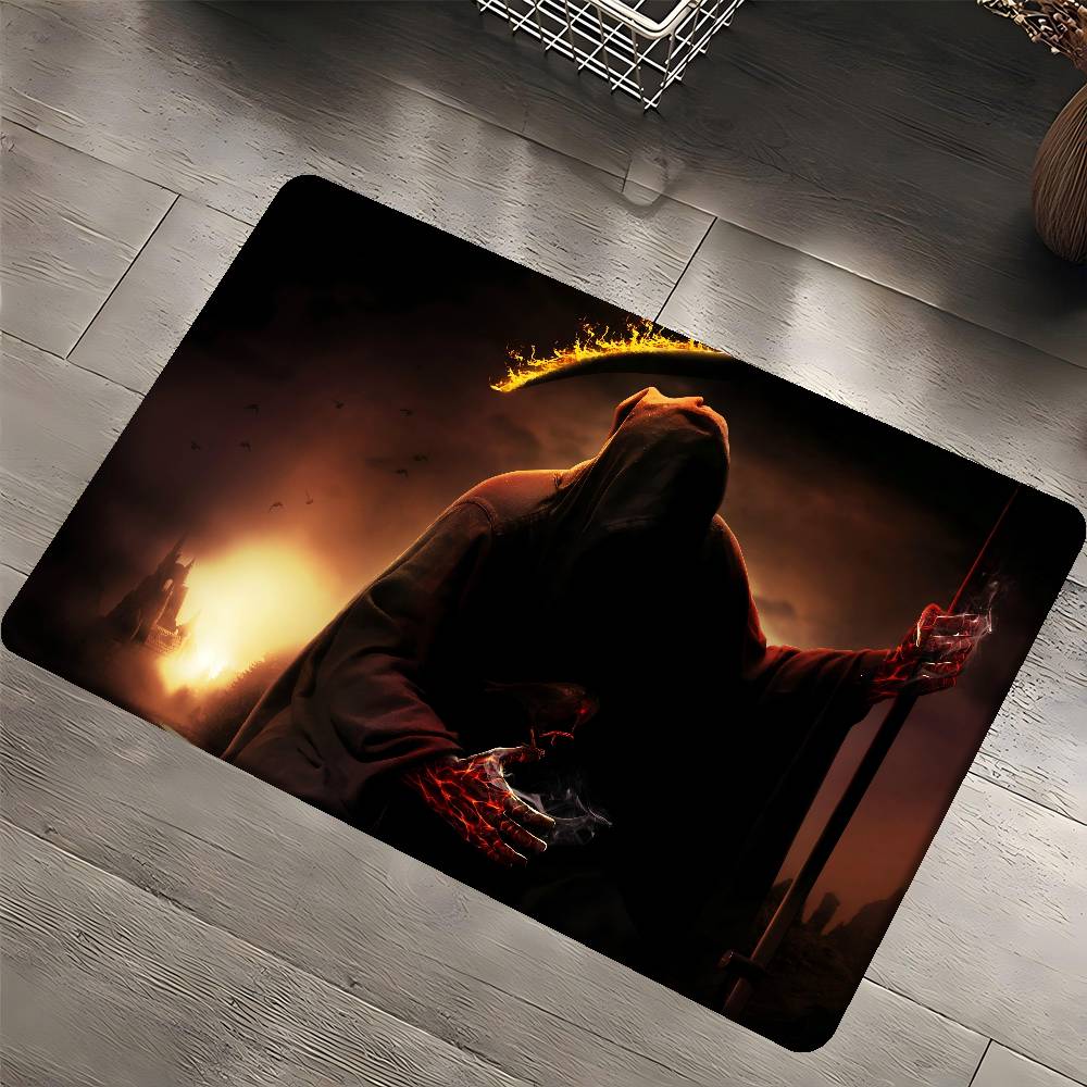 D-Dark Grim Reaper Anime Entrance Door Mat Nordic Style Home Doormat Bathroom-Toilet Mats Bedroom Hotel Decor Mat