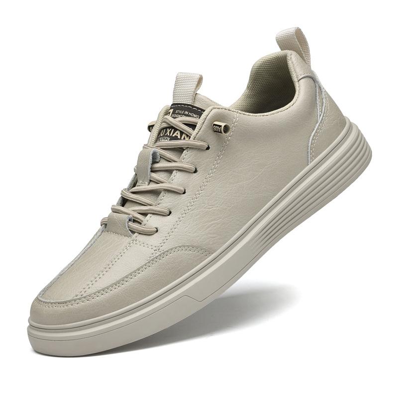 Men's shoes 2025 summer new men's leather surface waterproof casual shoes soft sole retro fashion non-slip wear-resistant board shoes tide