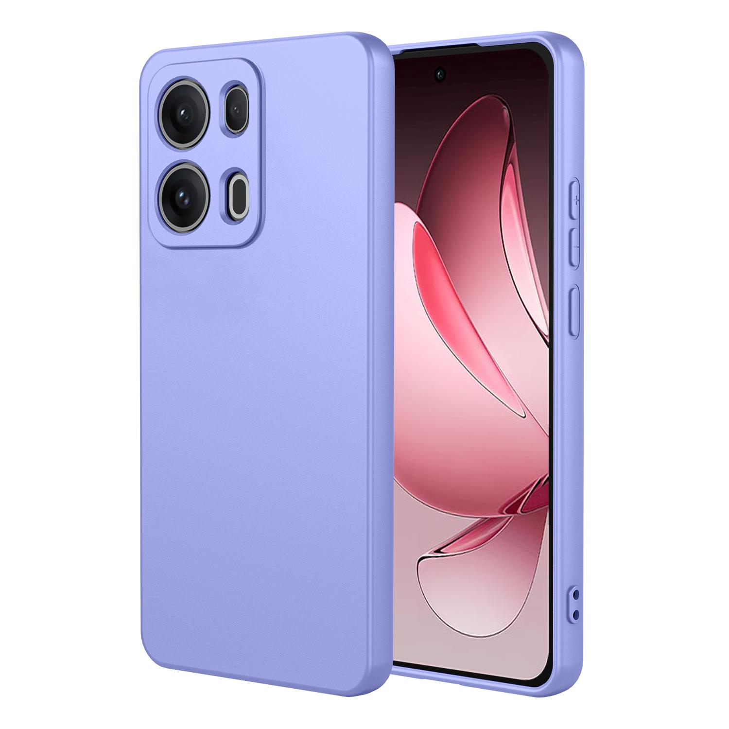 

Гибкий чехол из жидкого силикона ТПУ для OPPO Reno 13 Pro 5G 13F FS Защитная крышка Бампер Чехол Fundas Coque OPPO Reno 13F 5G фиолетовый