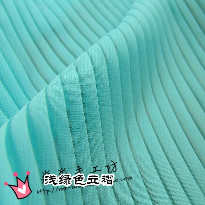 1 Stück mehrfarbiger plissierter Chiffonstoff plissierter Stoff einfarbig für Organza Kleid Rock Crinkle Stoff Meterware